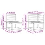 vidaXL Ensemble de canapés d'extérieur 4 pc Naturel