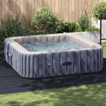 vidaXL Couverture de Piscine Carrée Noire Plastique 396 x 396 cm Durable