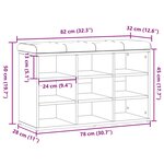 vidaXL Banc à chaussures vieux bois 82x32x50 cm bois d'ingénierie