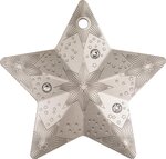Monnaie STARRY SKY STAR Holiday Ornament 1 Oz Argent $ Cook Islands 2024 (PRÉCOMMANDE)