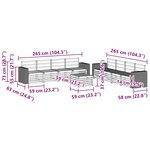 vidaXL Ensemble de canapés d'extérieur 9 pc Naturel