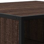 vidaXL Table basse chêne marron 60 5x60 5x30cm bois d'ingénierie/métal
