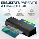 ACROPAQ Plastifieuse Professionnelle A3 A4 A5 80-125 microns- 4 Rouleaux à Chaud et à froid- Réchauffement rapide- Anti-bourrage