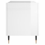vidaXL Armoire à disques blanc brillant 74 5x38x48cm bois d'ingénierie