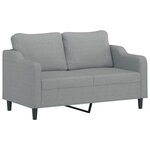 vidaXL Ensemble de canapés 3 Pièces coussins gris clair tissu