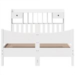vidaXL Cadre de lit sans matelas blanc 150x200 cm bois de pin massif