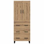 vidaXL Haut Armoire avec tiroir Chêne artisanal 69 5 x 34 x 180 cm