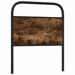 vidaXL Tête de lit chêne fumé 75 cm acier et bois d'ingénierie