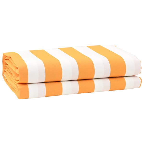 vidaXL Tissu de remplacement de store Jaune et Blanc 10x1.6 m