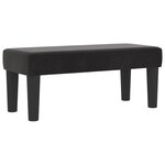 vidaXL Lit Sommier avec Matelas & Banc Noir 90x190 cm Velours
