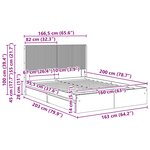 vidaXL Cadre de lit avec rangement et tête de lit Blanc 160 x 200 cm