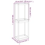 vidaXL Porte-pneus 63x40x180 cm Bois de pin massif