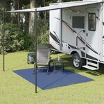 vidaXL Tapis de sol de camping bleu 2 5x2 m