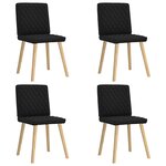 vidaXL Chaises à manger lot de 4 noir tissu