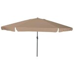 vidaXL Parasol de jardin Taupe et Noir 395 x 395 x 245 cm