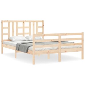 vidaXL Cadre de lit sans matelas 140x190 cm bois de pin massif