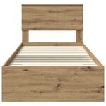 vidaXL Cadre de lit Chêne artisanal 90 x 190 cm Bois d'ingénierie