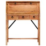 vidaXL Bureau 90x40x107 cm Bois d'acacia massif
