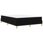 vidaXL Lit à ressorts avec matelas Noir 140 x 200 cm tissu