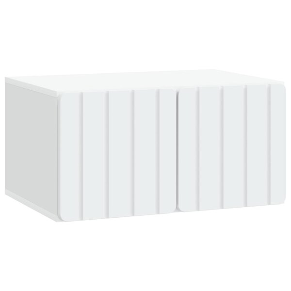 vidaXL Meuble TV mural Blanc 59 5 x 41 x 30 cm Bois d'ingénierie
