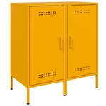 vidaXL Buffets 2 Pièces jaune moutarde 36x39x79 cm acier laminé à froid