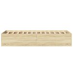 vidaXL Cadre de lit sans matelas chêne sonoma 100x200 cm