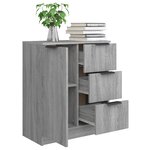 vidaXL Buffet Sonoma gris 60x30x70 cm Bois d'ingénierie
