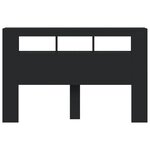 vidaXL Tête de lit à LED noir 160x18 5x103 5 cm bois d'ingénierie