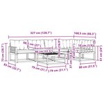 vidaXL Ensemble de canapés d'extérieur 6 pc Blanc et noir