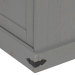 VidaXL Meuble TV HALDEN 2 portes coulissantes gris 150x40x60 cm