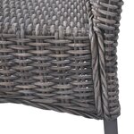 vidaXL Chaises à manger lot de 2 marron rotin kubu et bois d'acajou