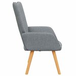 vidaXL Chaise de relaxation Gris clair Tissu