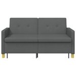 vidaXL Canapé-lit escamotable Gris foncé Tissu