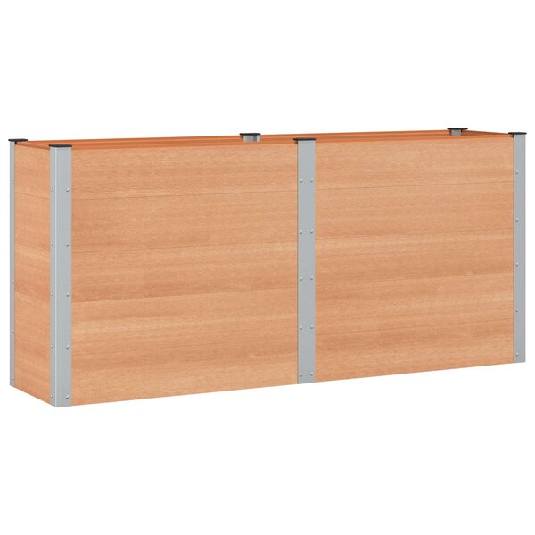 vidaXL Jardinière surélevée Marron 200 x 50 x 91 cm WPC et Aluminium