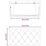 vidaXL Coussin de tête de lit bleu 100 cm velours