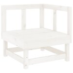 vidaXL Salon de jardin 6 Pièces Blanc Bois de pin massif