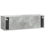 vidaXL Meuble TV mural Gris béton 98 x 31 x 30 cm Bois d'ingénierie