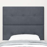 vidaXL Tête de lit LED avec des lumières à LED Gris 90 cm Polyester