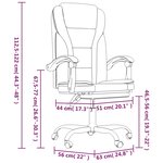 vidaXL Fauteuil inclinable de bureau Noir Similicuir