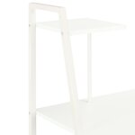 vidaXL Bureau avec étagère Blanc 102x50x117 cm