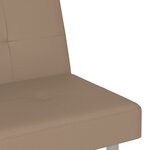 vidaXL Canapé-lit avec porte-gobelets cappuccino similicuir