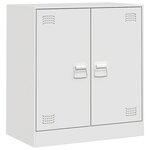 vidaXL Buffet blanc 67x39x73 cm acier