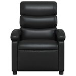 vidaXL Fauteuil de massage inclinable Noir Similicuir
