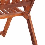 vidaXL Chaises pliables de jardin lot de 2 Bois solide d'acacia Marron