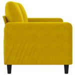vidaXL Canapé à 2 places Jaune 140 cm Velours
