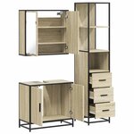 vidaXL Ensemble de meubles de salle de bain 3 Pièces chêne sonoma