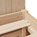 vidaXL Lit bibliothèque sans matelas 140x200 cm bois massif de pin