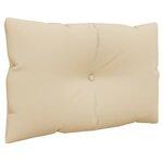 vidaXL Coussins de palette lot de 3 beige tissu
