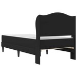 vidaXL Cadre de lit avec tête de lit Noir 90 x 200 cm Simili cuir