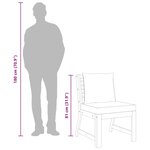 vidaXL Canapé central sectionnel et coussin crème Bois d'acacia massif